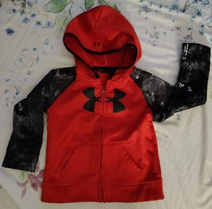 Under Armour Toddler Boy Zip Up Jacket Size 24 Months Red/Black  Camouflage Camo - Picture 1 of 8
