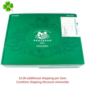 Partagas Valle Verde Toro leere Holz Zigarrenkiste 8,5" x 6,5" x 2" - Bild 1 von 12