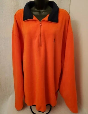 Camisa Nautica Para Hombre Talla XXL 2XL 2X Grande Naranja Azul Negro Vellón Foto 1 de 4