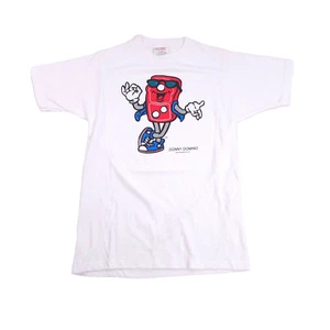 Vintage 1993 Domino's Pizza Donny Domino Promo Single Stitch dünnes T-Shirt XS/S neu - Bild 1 von 7