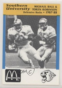 1987-88 McDag Southern University Jaguars Michael Ball Toren Robinson #3