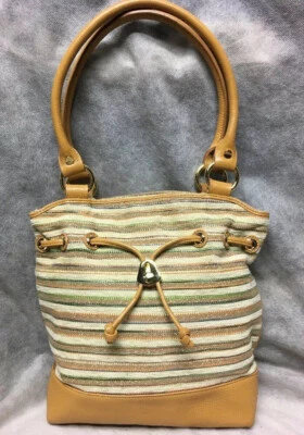Bolso de Mano BODHI Estilo Hobo Para Mujer Cuero Tostado Medio Multicolor Tono Dorado Cartera Foto 1 de 4