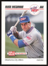 1992 SkyBox Team Sets AAA   Russ McGinnis #316 Oklahoma City 89ers