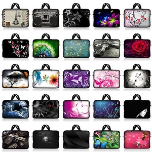 Neoprene Sleeve Laptop Computer Case Bag w/ Handle Fit 10 inch to 17.4 inch - Picture 1 of 34