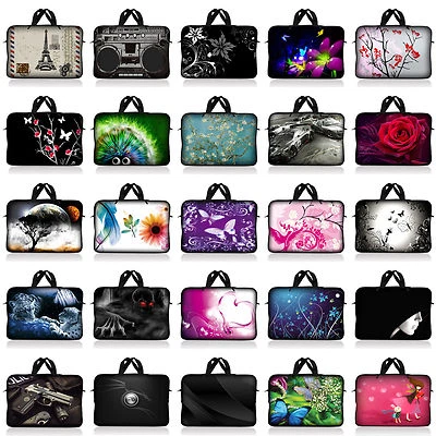 Neoprene Sleeve Laptop Computer Case Bag with Handle Fit 10 inch to 17.4 inch - Image 1 of 4