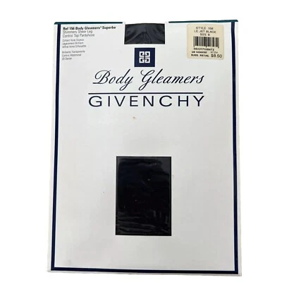 Givenchy Body Gleamers 156 Talla B Brillante Transparente Pierna Control Top Negro Jet De Colección Foto 1 de 3