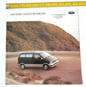 1989 FORD AEROSTAR WAGON Mini Van Brochure Vintage Canada 20 pages - Picture 1 of 11