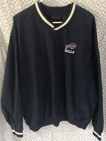 Vtg Buffallo Bills Windbreaker Jacket antigua Size XL golf Pullover Long Sleeve Cover