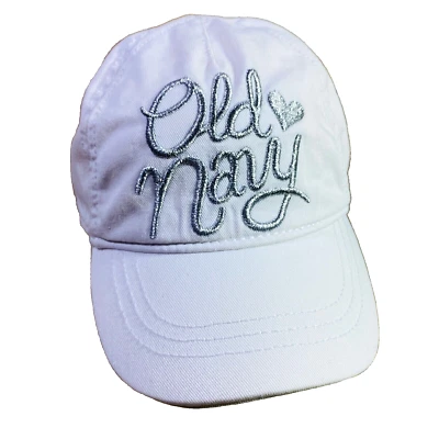 Бейсбольная кепка молодежный размер шляпа старый темно-синий белый серебро вышивка сердце хлопок милый - Изображение 1 из 4