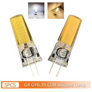 5X G4 Gy6.35 Led Bulb Warm White Light Dc24v Dc12v Bulbs Cool White Cob 5w Home - Picture 1 of 11