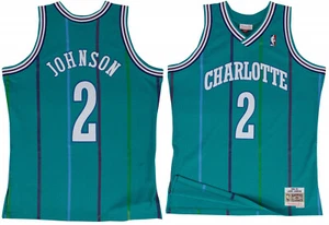 Camiseta Larry Johnson Charlotte Hornets Mitchell & Ness NBA Auténtica 1992-1993 - Imagen 1 de 5