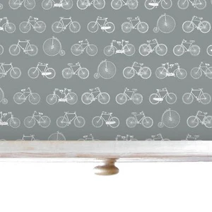 BICYCLE Design on DUSK BLUE Wipe Clean & Unscented Drawer Liners - Picture 1 of 9