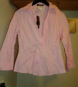 MORGAN DI TOI OMBREROSE "E4-POSTALY" STRETCH COTTON BLOUSE TOP NWT SZ M - Picture 1 of 11