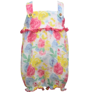 Bonnie Baby Baby Mädchen helle Gaze Blumen Blase Rüschen Multi Größe 12M 5266 - Bild 1 von 1