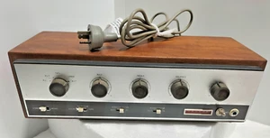 Rare Vintage Amplifier Truvox TSA 100 -England -wood case -works -unrestored -AF - Picture 1 of 12