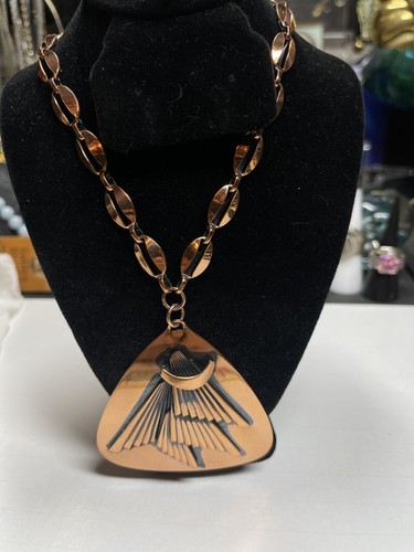 MICHAEL KORS Ciondolo Rame MCM Su Maglia Fantastica 22"" Catena Vintage Non Firmato