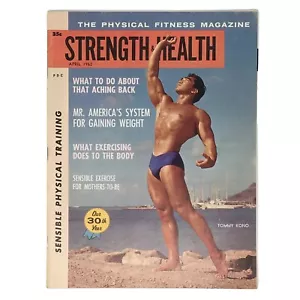 1962 Strength & Health Magazine April Tommy Kono Bodybuilding Fitness Muscle VTG - Picture 1 of 11