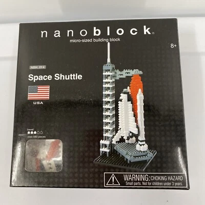 nanoblock space shuttle nbh_014, opened box with sealed bags - Image 1 of 4