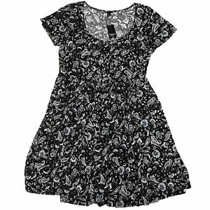 NWT Torrid Navy Paisley Floral Pintuck Front Boho Short Dress Women's SZ 1XL - Picture 1 of 5