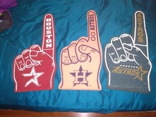 Vintage Houston Astros Fan Foam Fingers Memorabilia Lot of 3 90-present Mlb