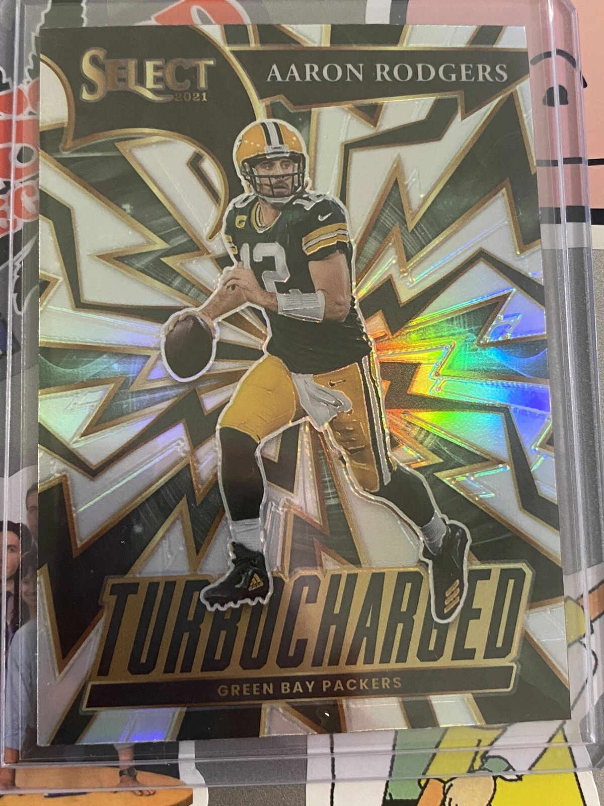 2021 NFL Football Select Aaron Rodgers Turbocharged Silver Prizm Packers #TUR-16