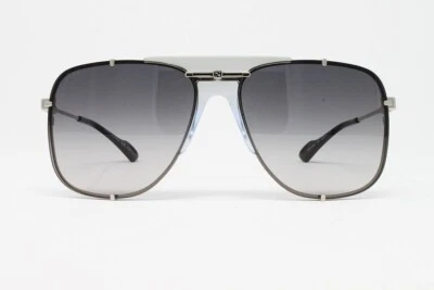 Gafas de sol Gucci web unisex aviador GG0739S 001 plateadas 63 mm grises lentes degradadas Foto 1 de 4