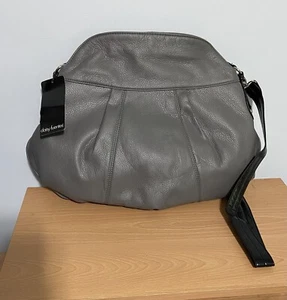 Women Daisy Fuentes Large Slouchy Hobo Handbag - Grey with Black handles NWT - Picture 1 of 4