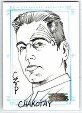 STAR TREK 2002 THE COMPLETE VOYAGER SKETCH A-FEX CHAKOTAY DRAWN BY JOHN CZOP