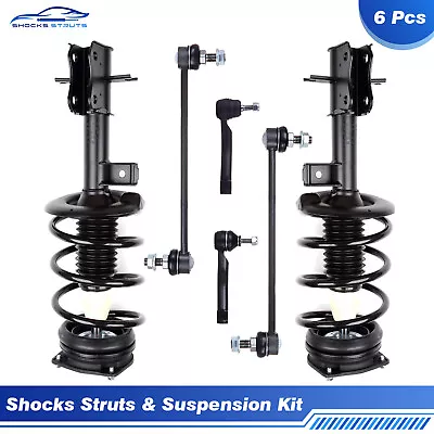 6 Pcs For 2007-2012 Nissan Sentra Front Complete Struts Tie Rods Sway Bar Links - Image 1 of 4