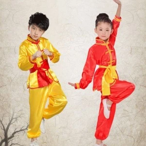 Boys Kung Fu Suit Kids Children Martial Arts Chinese Traditional Costume Uniform - Picture 1 of 14