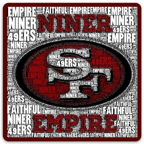 San Francisco 49ers "Niners Empire" NFL logo Type MAGNET Cover