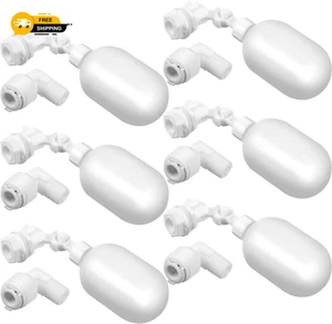 Water Filter Float Ball Valve 1/4 Inch Adjustable Float Valve Plastic Water Tank - Picture 1 of 11