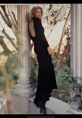 Maxi Vestido Ralph Lauren Vintage Otoño 1992 Terciopelo Rayón Raro Foto 1 de 4