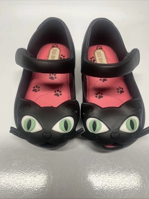 Zapato Gato Negro Mini Melissa Niña EE. UU. Talla 5. Foto 1 de 4