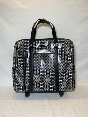 Bolsa de equipaje grande Gigi Hill Los Angeles con ruedas/viaje/transporte blanca y negra Foto 1 de 4