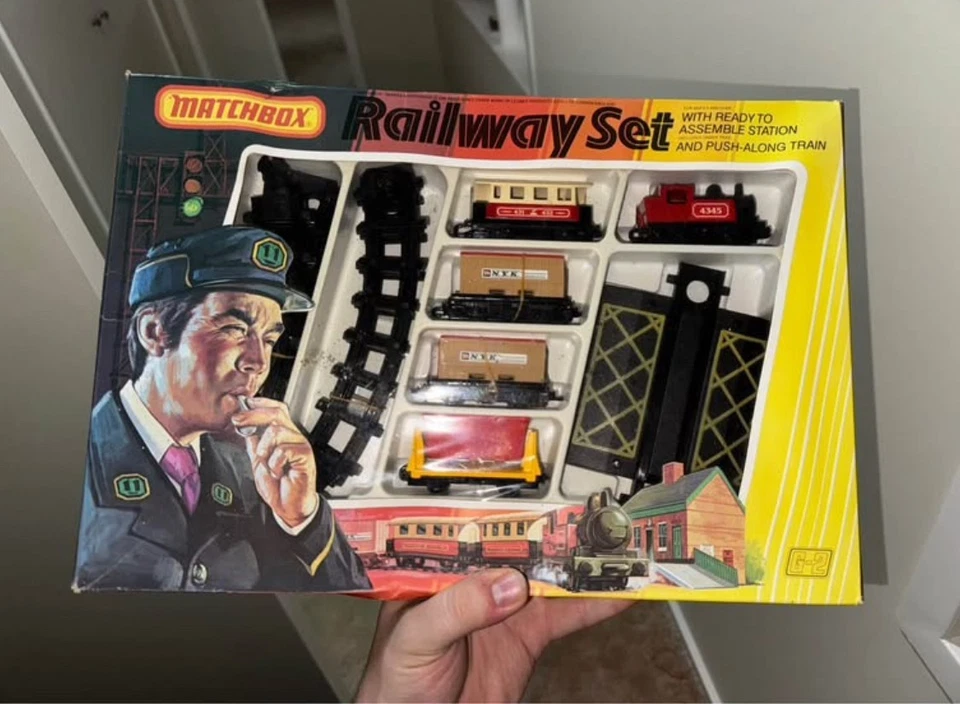 Juego de tren vintage 1979 Matchbox G-2 tren Lesney Push-Along Foto 1 de 4