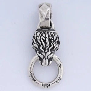 BILL WALL LEATHER Lion Head Pendant with Ring, Medium, Silver, PN922 #1103 - Picture 1 of 1