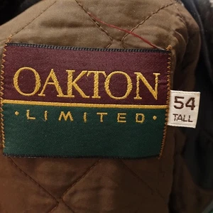 Chaqueta de cuero Oakton Limited vintage para hombre 54 alto marrón bombardero de vuelo EE. UU. - Imagen 1 de 18