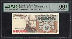 Poland 50000 Zlotych 1993 P159a Uncirculated Grade 66 - Picture 1 of 2