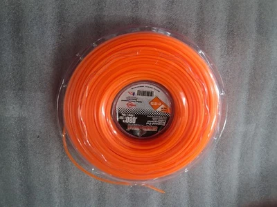 Diamond Cut Trimmer Line .080 1 LB Spool 355' Orange Professional Grade - Image 1 of 2