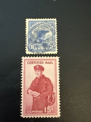 Us Stamp Scott #F1,FA1 Registration & Certified U.S. Postal Stamps...Used & MNH - Image 1 of 2