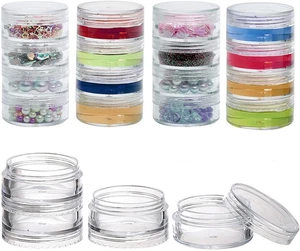 5 Set (20 Pieces) Stackable Cosmetic Containers with Screw Lids and Labels,10 Gr - Picture 1 of 9