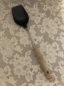 Vintage Ekco Nylon Solid Basting Cooking Spoon 12” Wood Handle - Picture 1 of 9