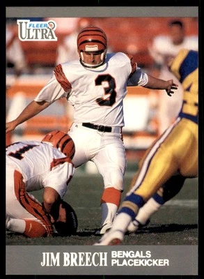 1991 Fleer Ultra Jim Breech Cincinnati Bengals #12 - Image 1 of 2