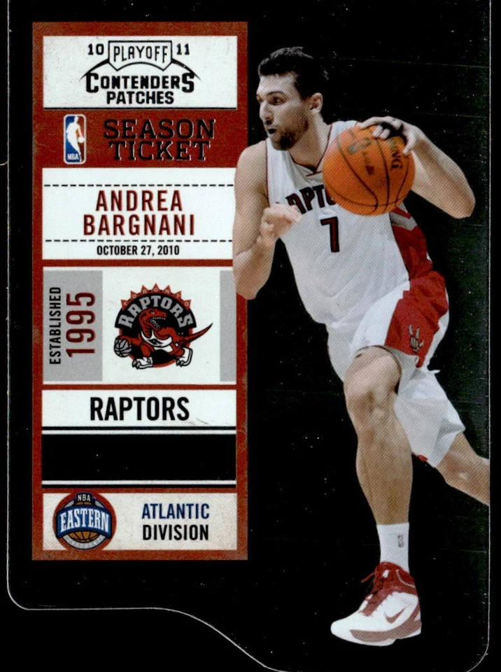 2010-11 Playoff Contenders Patches #66 Andrea Bargnani Die Cuts Silver #/299 E1 - Image 1 of 2