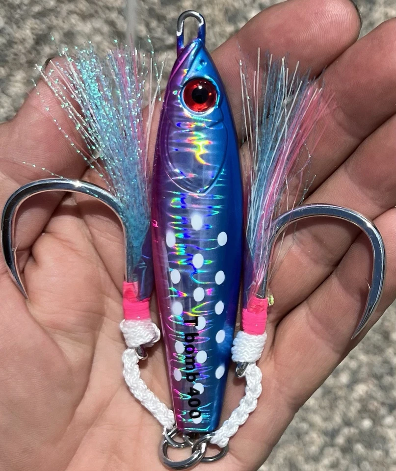 New Tungsten  Bomb  400g  Tiny  4”  Solid  Heavy Lowest Profile Bluefin Tuna Jig - Image 1 of 1