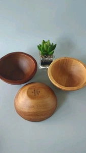 Cuore e Mano 3 Mini Ciotole Legno Antipasto Boho Farmstyle Rustico Magnolia  - Foto 1 di 11