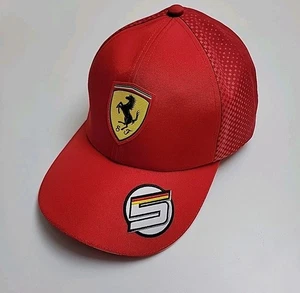 Ferrari Scuderia F1 Sebastian Vettel #5 Red Cap Hat Puma Official Team Apparel - Picture 1 of 16