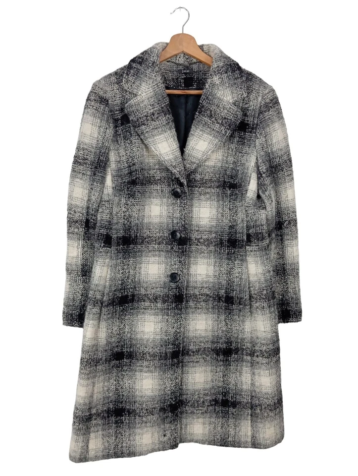 JONES Abrigo de entretiempo Mujeres Abrigo Talla EU 40 negro-blanco - Imagen 1 de 4