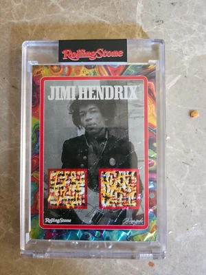 2025 Rolling Stone Keepsake Jimi Hendrix Dual Relic True 1/1 - Image 1 of 2